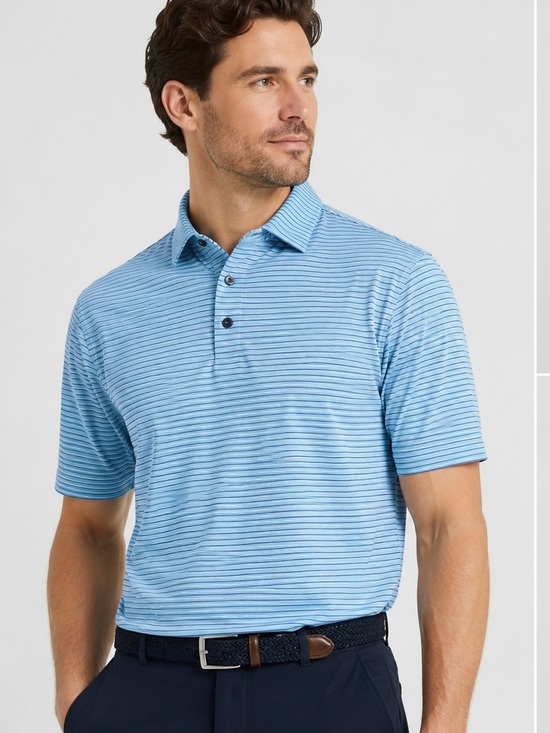 FootJoy Other - NWOT FootJoy FJ Striped Performance Golf Polo Shirt Blue White Men’s Medium